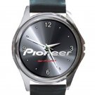 Pioneer ib-Flat Subwoofer Slim Speaker Unisex Round Metal Watch