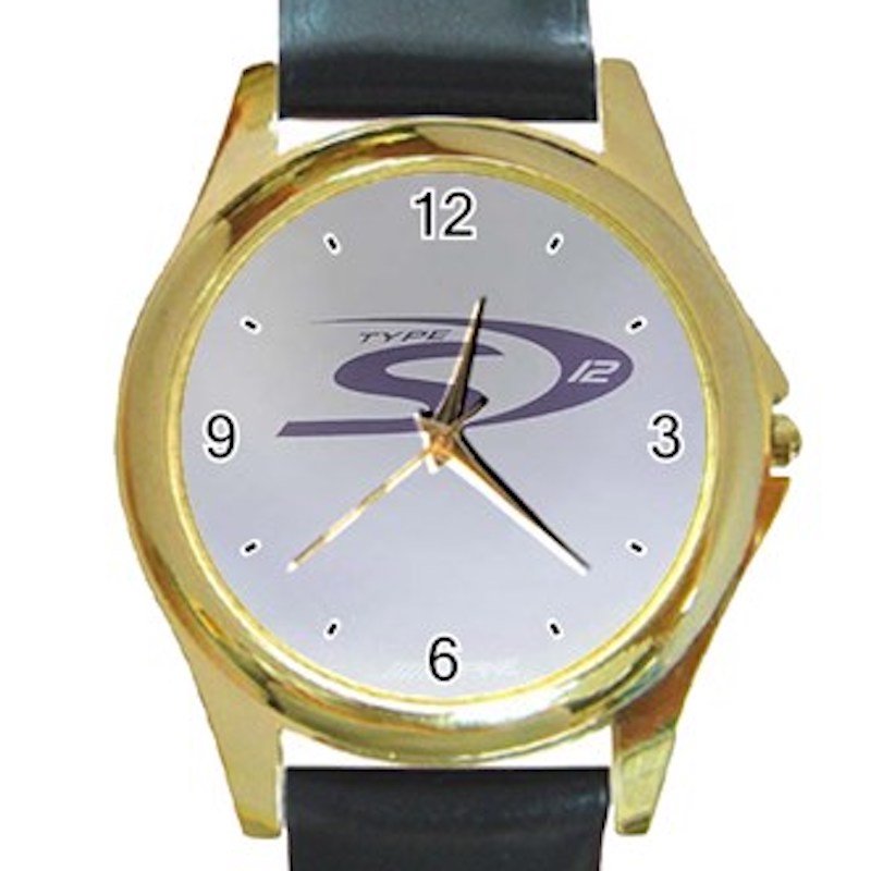 Alpine SWE Car Audio System Subwoofer Speaker Unisex Round Gold Metal Watch