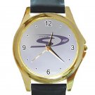 Alpine SWE Car Audio System Subwoofer Speaker Unisex Round Gold Metal Watch