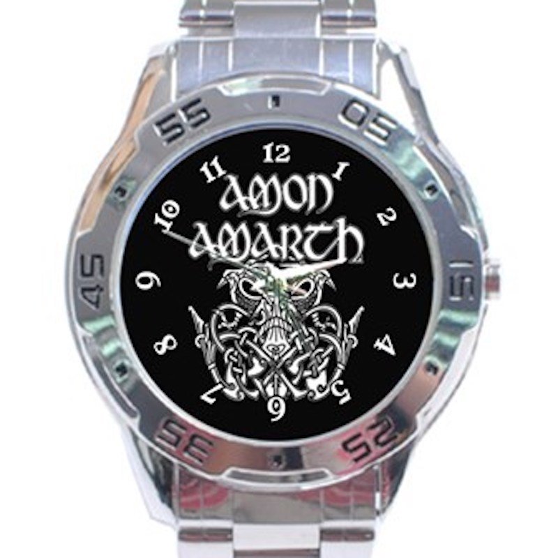 Amon Amarth Heavy Metal Viking Logo Unisex Stainless Steel Analogue Watch