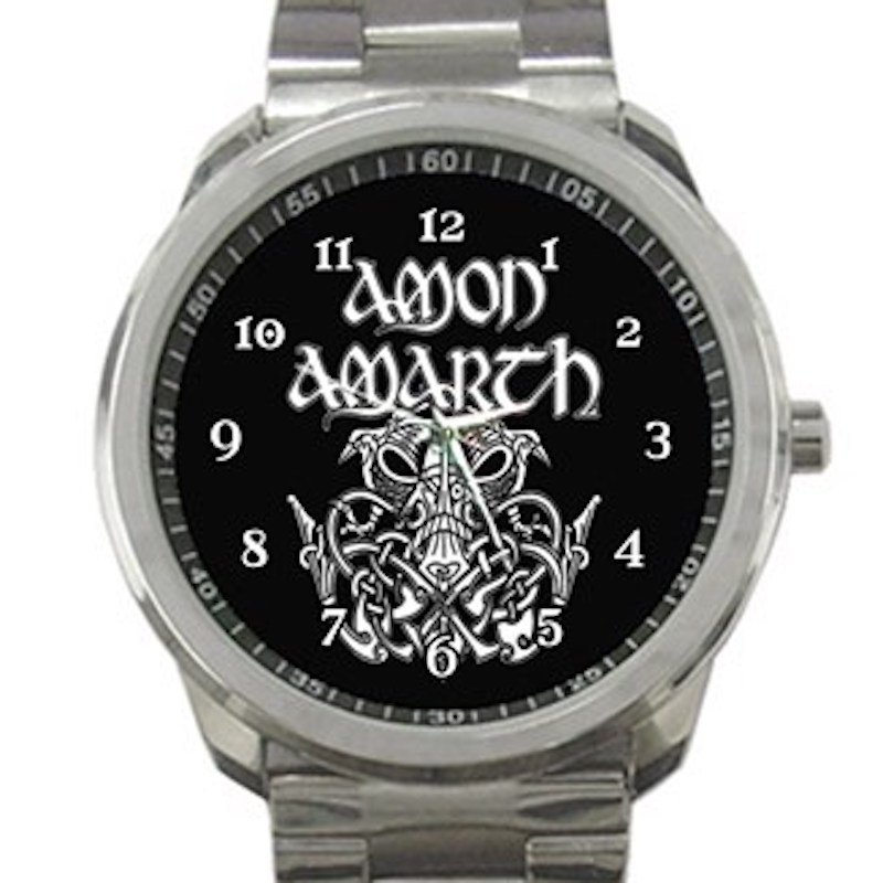 Amon Amarth Heavy Metal Viking Logo Unisex Sport Metal Watch