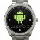 Android Green Logo Unisex Sport Metal Watch