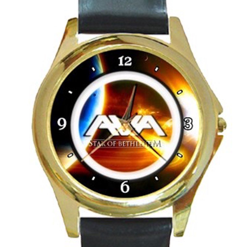 Angels & Airwaves Star Of Bethlehem Logo Unisex Round Gold Metal Watch