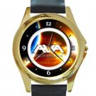 Angels & Airwaves Star Of Bethlehem Logo Unisex Round Gold Metal Watch