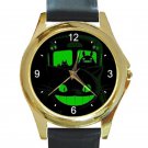 My Neighbor Totoro Black Catbus Round Gold Metal Watch