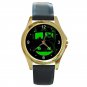 My Neighbor Totoro Black Catbus Round Gold Metal Watch