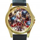 Ultraman Unisex Round Gold Metal Watch