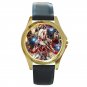Ultraman Unisex Round Gold Metal Watch