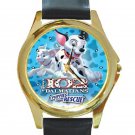 102 Dalmatians Puppies To The Rescue Unisex Round Gold Metal Watch