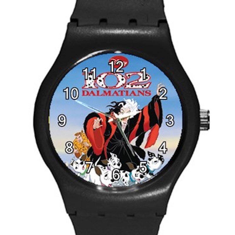 102 Dalmatians Cruella De Vil ICE Style Round TPU Medium Sports Watch-Black