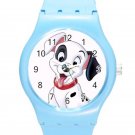 102 Dalmatians Cute Happy Puppy ICE Style Round TPU Medium Sports Watch-Blue