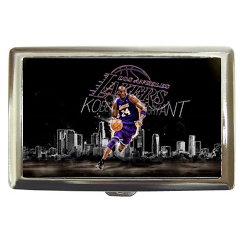 Kobe Bryant & Basketball High Quality Silver Chrome Cigarette Money/ Credit Card Case