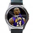 Kobe Bryant Lakers Purple Jersey No. 24 Unisex Round Metal Watch