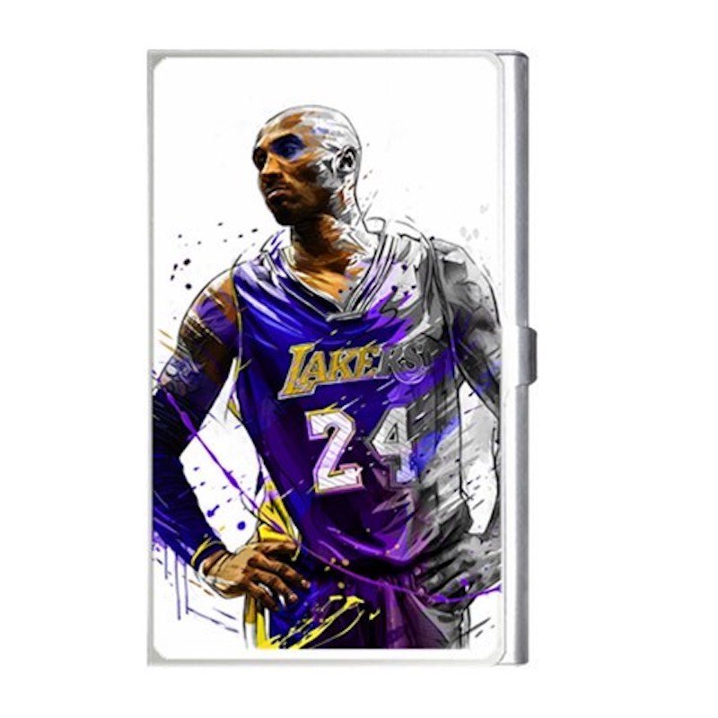 Kobe Bryant Art Portrait Silver Plated Business Card/ Credit Cards Holder