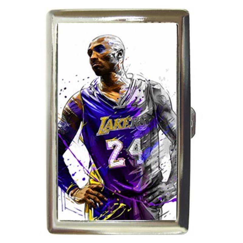 Kobe Bryant Art Portrait Silver Chrome Cigarette Money/ Credit Card Case