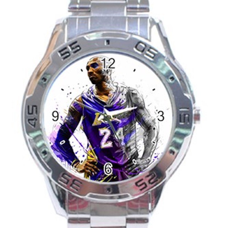 Kobe Bryant Art Portrait Unisex Stainless Steel Analogue Watch