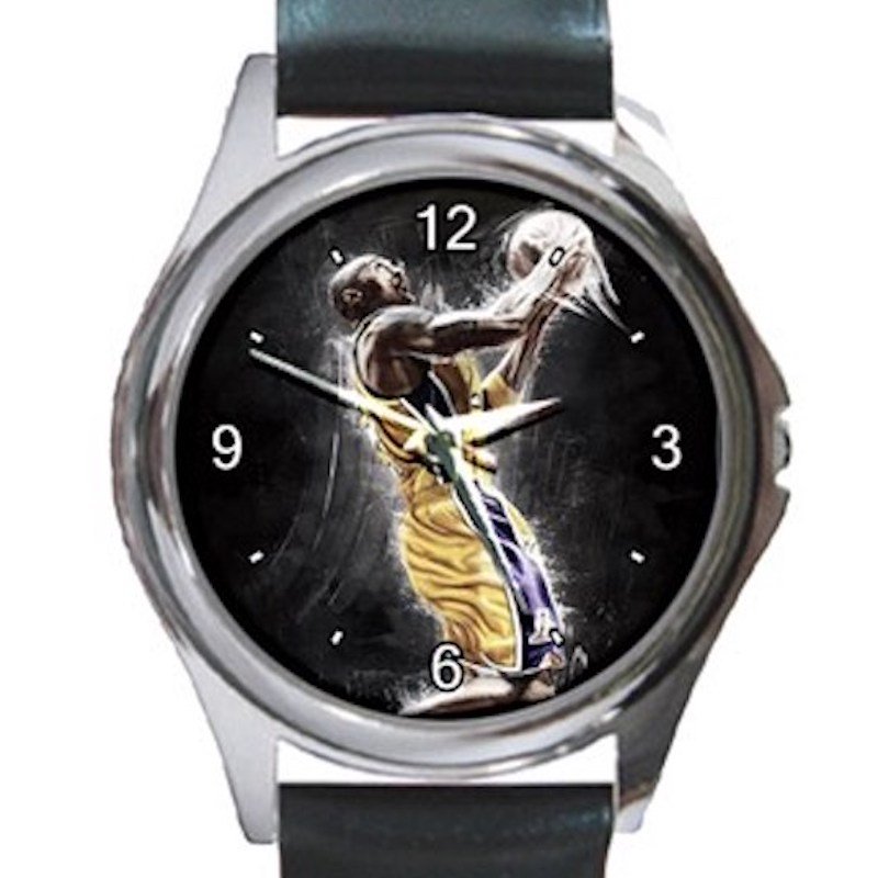 Kobe Bryant Basketball Player Legend Unisex Round Metal Watch