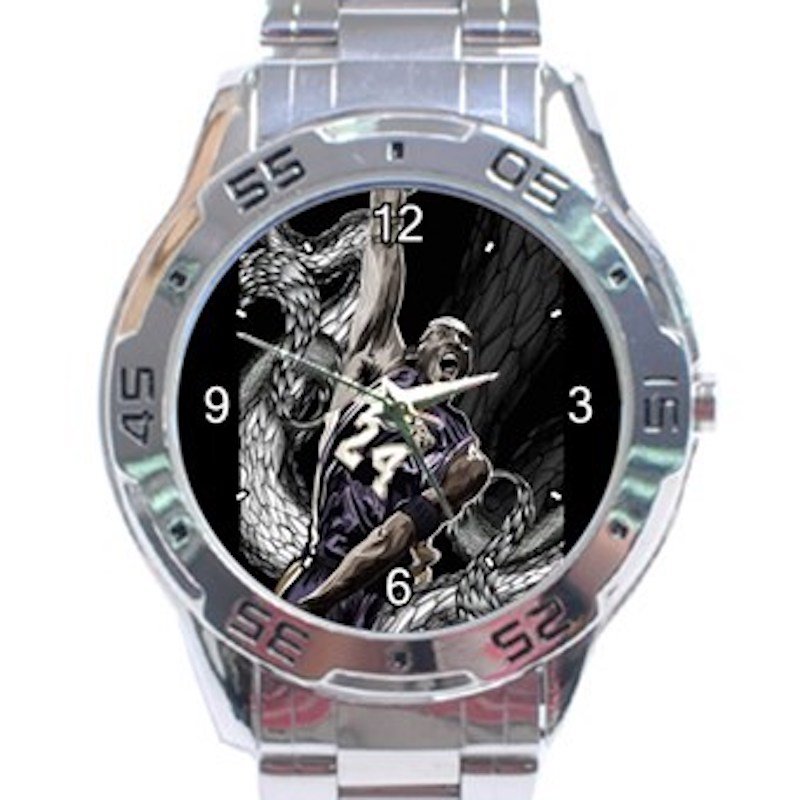 Kobe Bryant Mamba Painting Unisex Stainless Steel Analogue Watch