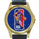 Kobe Bryant Basketball Logo Unisex Round Gold Metal Watch