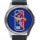 Kobe Bryant Basketball Logo Unisex Round Metal Watch