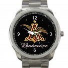 Budweiser Eagle Beer Logo Unisex Sport Metal Watch