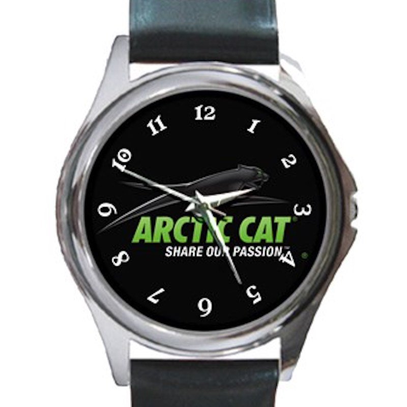 Arctic Cat Panther Logo Unisex Round Metal Watch