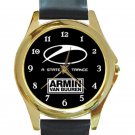 Armin Van Buuren A State Of Trance Unisex Round Gold Metal Watch