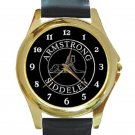 Armstrong Siddeley Car Logo Unisex Round Gold Metal Watch
