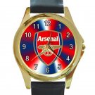Arsenal Football Club The Gunners Logo Unisex Round Gold Metal Watch