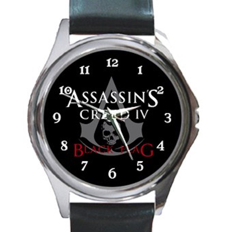 Assassin's Creed IV Black Flag Unisex Round Metal Watch