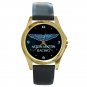 Aston Martin Car Logo Unisex Round Gold Metal Watch