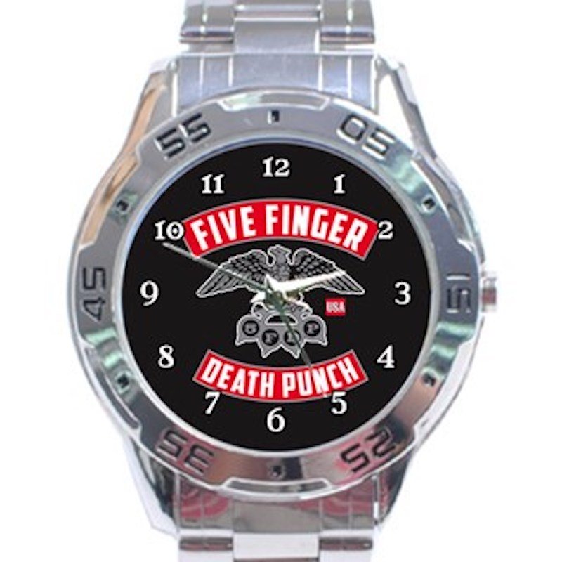 5FDP 5 Finger Death Punch With Eagle Logo Unisex Stainless Steel Analogue Watch