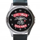 5FDP 5 Finger Death Punch With Eagle Logo Unisex Round Metal Watch