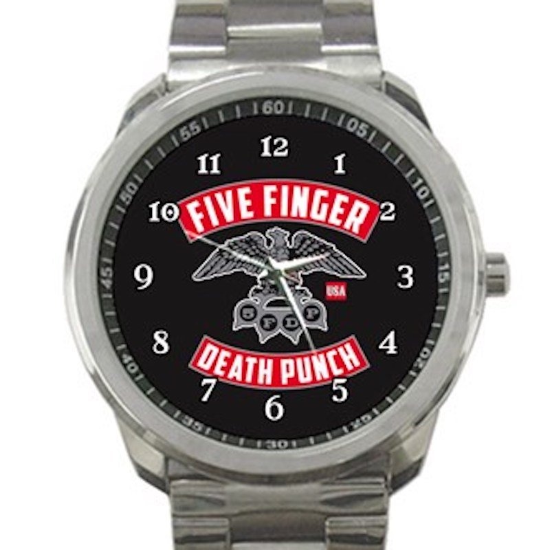5FDP 5 Finger Death Punch With Eagle Logo Unisex Sport Metal Watch