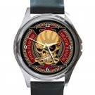Five Finger Death Punch Decade Of Destruction Logo Unisex Round Metal Watch