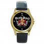 Five Finger Death Punch Iron Cross Unisex Round Gold Metal Watch