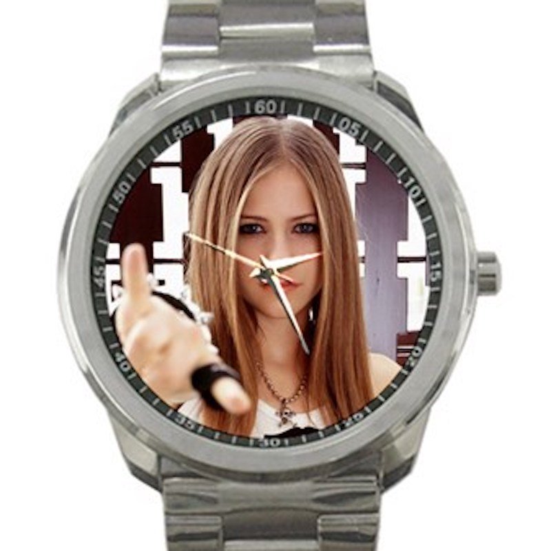 Avril Lavigne Punk Rock Singer Unisex Sport Metal Watch