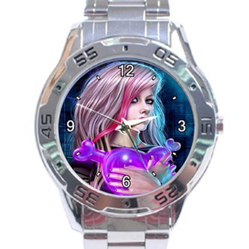 Avril Lavigne Rock Singer Art Print Unisex Stainless Steel Analogue Watch