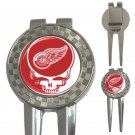 Grateful Dead Detroit Red Wings Round Logo High Quality Metal Chrome 3-in-1 Golf Divot