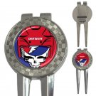 Grateful Dead Detroit Red Wings Vs Pittsburgh Penguins High Quality Metal Chrome 3-in-1 Golf Divot