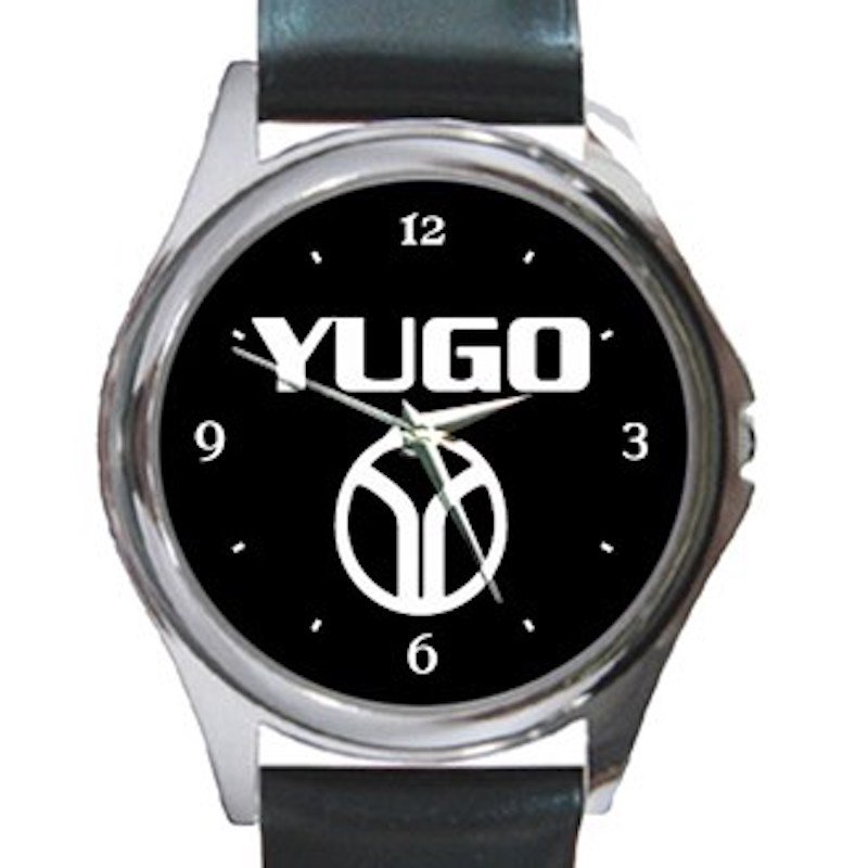 Yugo Car Logo Unisex Round Metal Watch