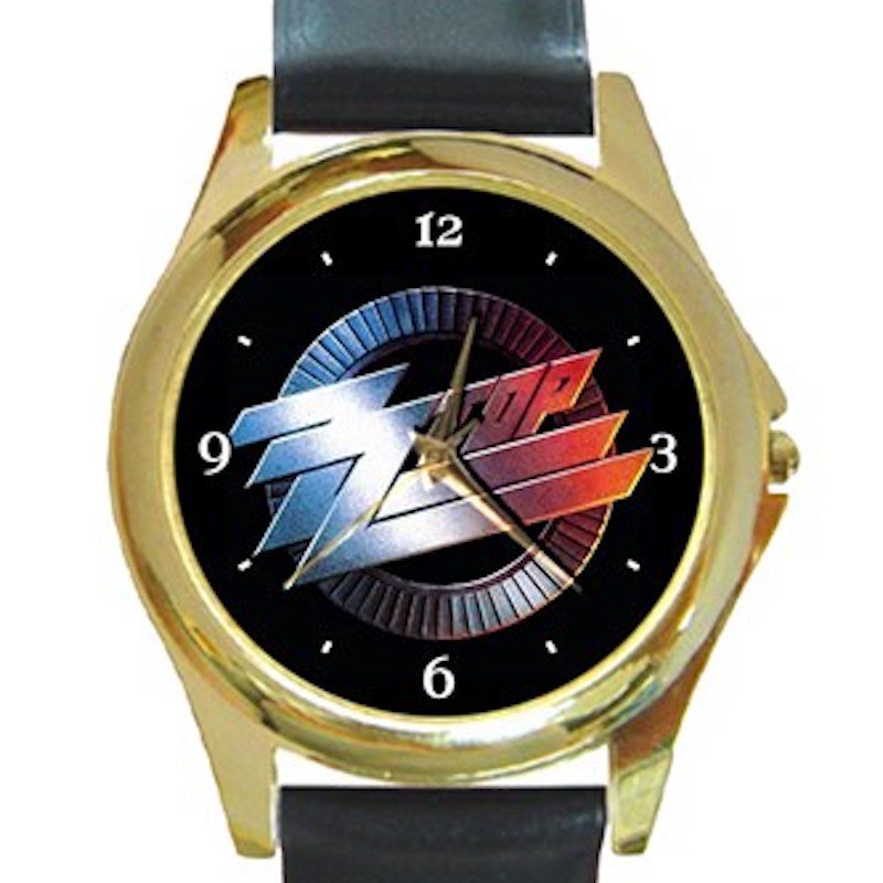 ZZ Top Unisex Round Gold Metal Watch
