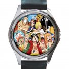 New One Piece Crew Anime Manga Unisex Round Silver Metal Watch