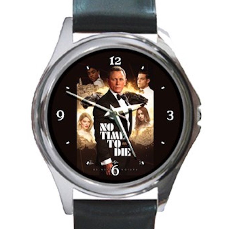 James Bond 007 No Time To Die Movie Unisex Round Metal Watch