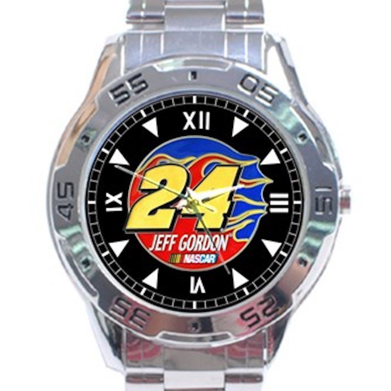 New Jeff Gordon 24 NASCAR Unisex Stainless Steel Analogue Watch
