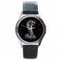 Ford Mustang Shelby Unisex Round Silver Metal Watch-Leather Band