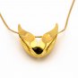 sWINGS Happy, Pendant with chain. 18k Gold Plated Brass.
