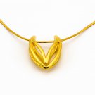 sWINGS Hearty, Pendant with chain. 18k Gold Plated Brass.