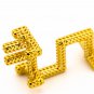 Golden Dragon. Pendant with Chain. 18k gold plated brass.