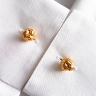 D-STRUTURA S, Cufflinks. 18k Gold Plated Brass.
